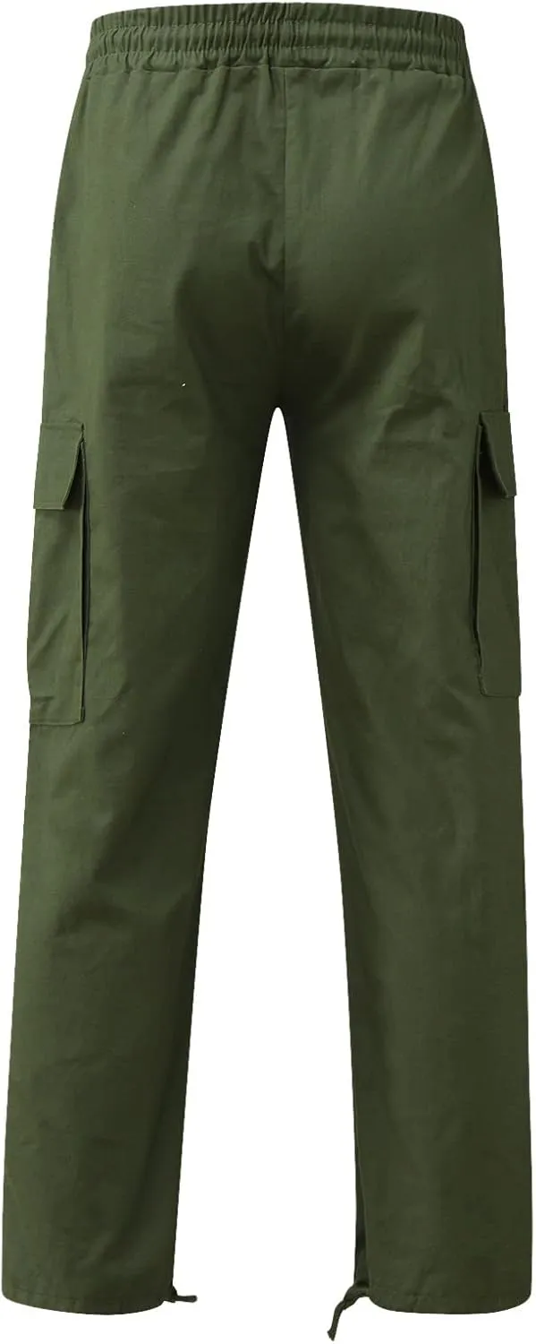 Cargo Pants for Men Joggers for Men Stretch Men's Slim Fit Fleece Pants Winter Big and Tall Stretch Jogger Sweatpants