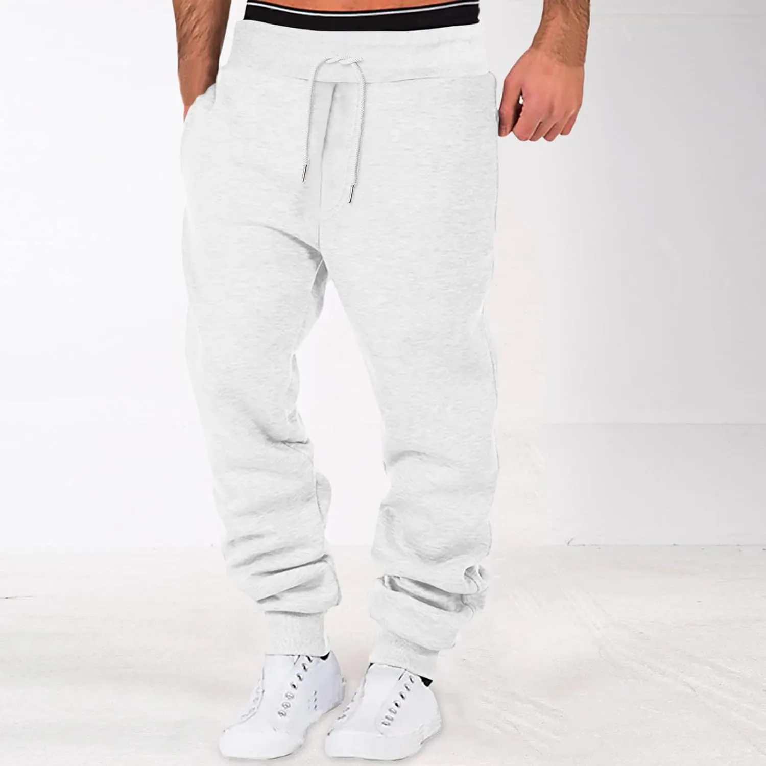 Cargo Pants for Men Joggers Sweatpants for Men Casual Long Trousers Light Jogger Pants Men's Club Sweatpants Stretch