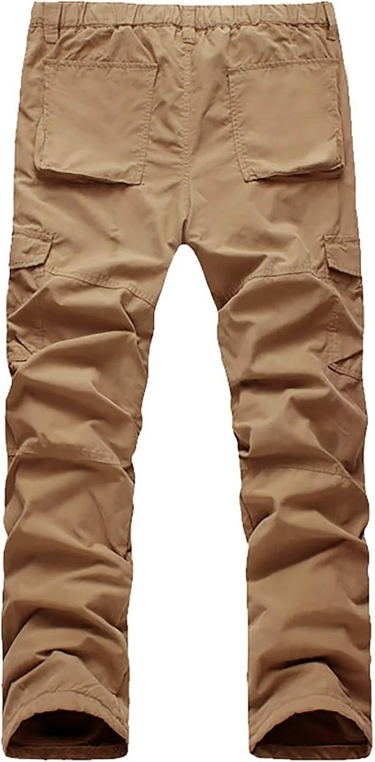 Cargo Pants for Men Joggers Wild Athletic Work Pants Loose Fit Hiking Trousers Outdoor Wearing Track Pants with Pockets