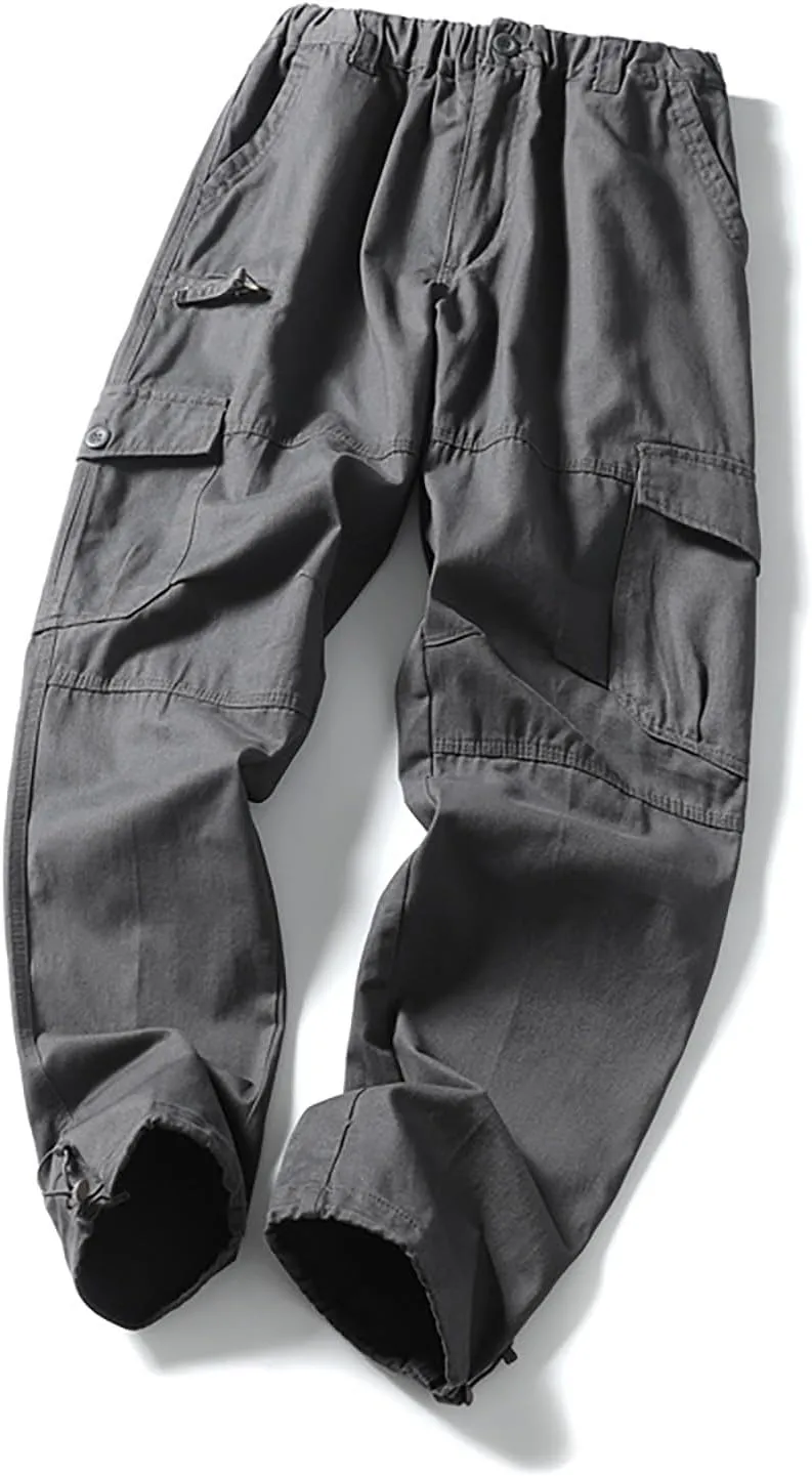 Cargo Pants for Men Multi Pockets Baggy Pants Stretch Skinny Fit Sweatpants Plus Size Hunting Pants 2024