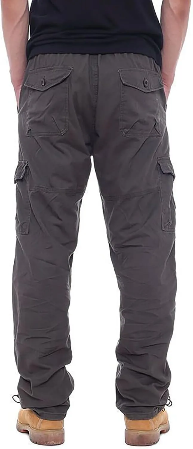 Cargo Pants for Men Multi Pockets Baggy Pants Stretch Skinny Fit Sweatpants Plus Size Hunting Pants 2024