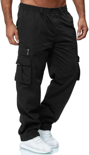 Cargo Pants for Men Multi Pockets Baggy Pants Stretch Skinny Fit Sweatpants Plus Size Hunting Pants 2024