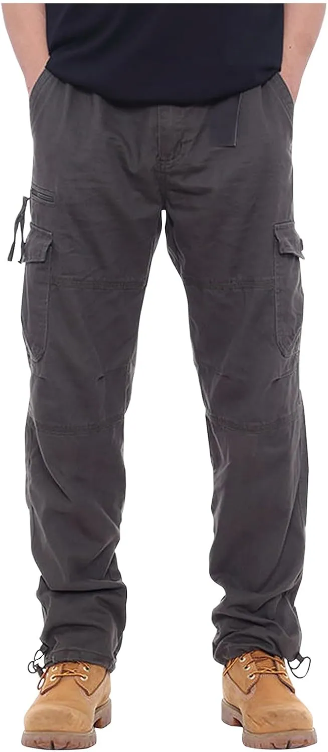 Cargo Pants for Men Multi Pockets Baggy Pants Stretch Skinny Fit Sweatpants Plus Size Hunting Pants 2024