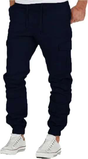 Cargo Pants for Men Slim Fit Wild Work Pants Workout Joggers Tapered Leg Sweatpants for Men with Pockets Hiking Trousers