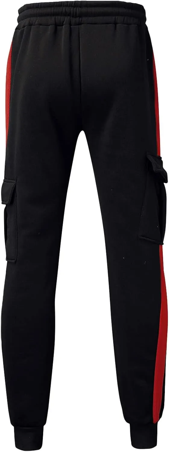 Cargo Pants for Men Work Mens Cargo Pants Drawstring Hiking Pants Elastic Waist Outdoor Trousers with 7 Pockets Mens