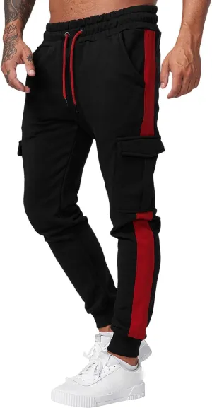 Cargo Pants for Men Work Mens Cargo Pants Drawstring Hiking Pants Elastic Waist Outdoor Trousers with 7 Pockets Mens