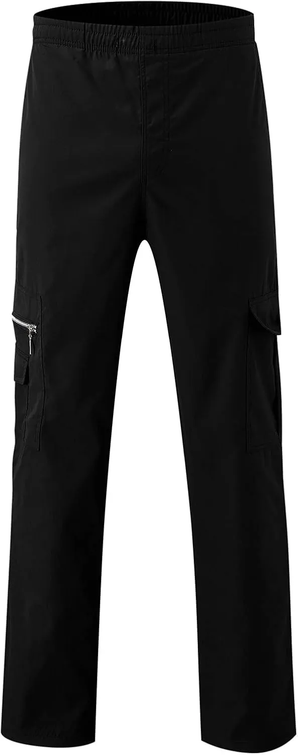 Cargo Pants for Men Work Pockets Mens Sweatpants Slim Fit Sports Active Joggers for Men Elastic Waist Mens Sweatpants