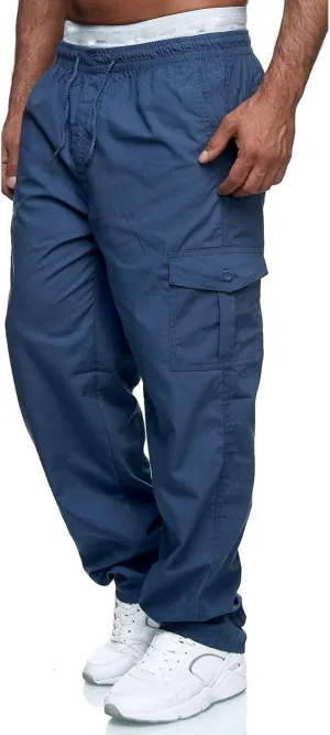 Cargo Pants for Men Work Pockets Mens Sweatpants Slim Fit Sports Active Joggers for Men Elastic Waist Mens Sweatpants