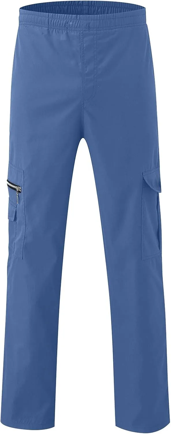 Cargo Pants for Men Work Pockets Mens Sweatpants Slim Fit Sports Active Joggers for Men Elastic Waist Mens Sweatpants
