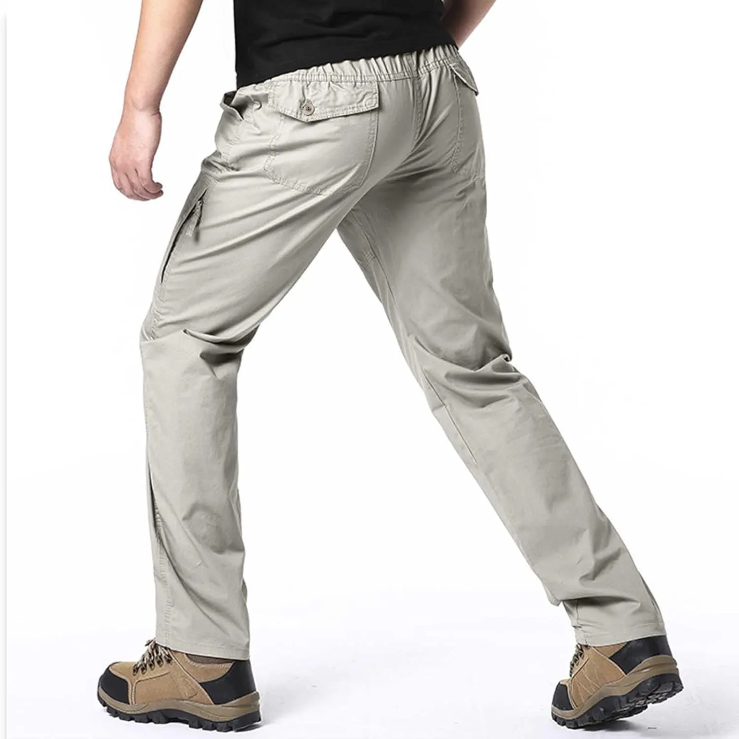 Cargo Pants for Men,Solid Long Pants Sweatpants Outdoor Multiple Pockets Pants Straight Type Fitness Trousers