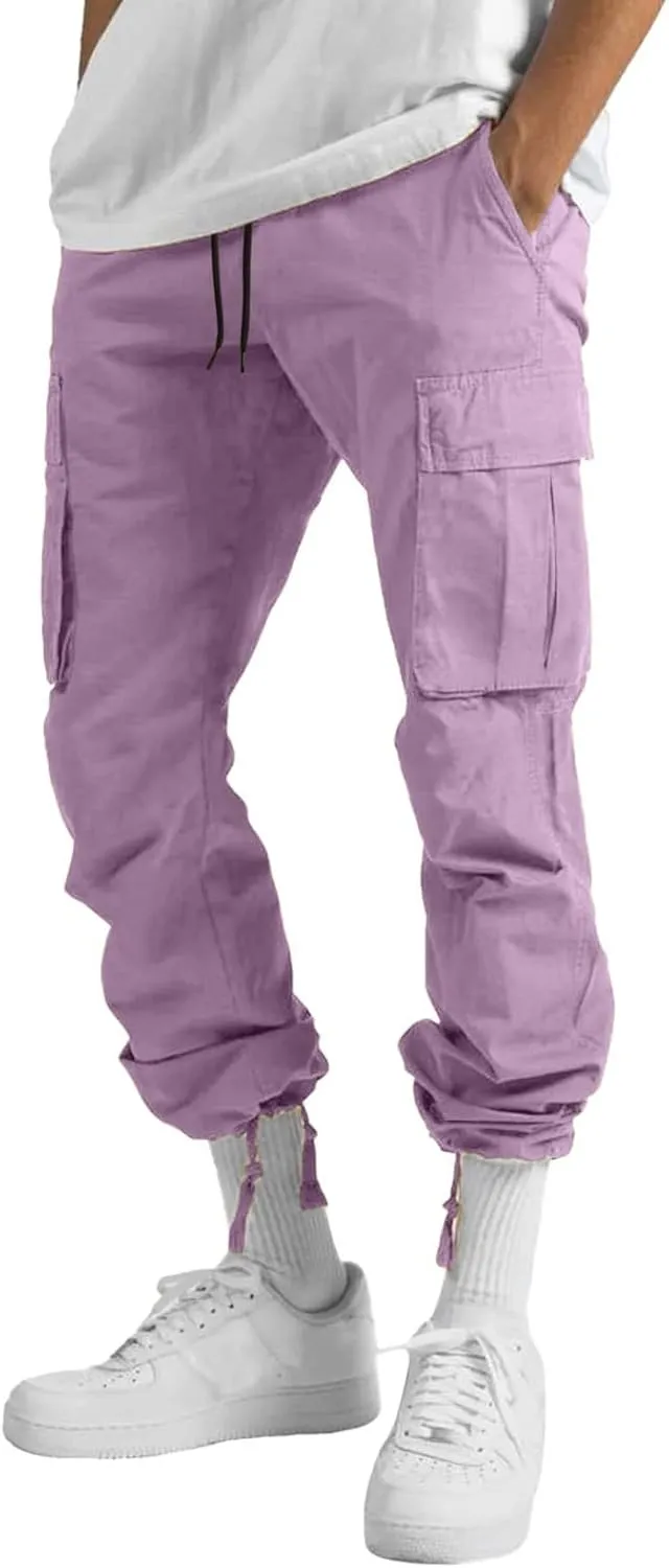 Cargo Sweatpants for Men Big and Tall Mens Fashion Cargo Pants Athletic Joggers Pants Chino Trousers Mens Sweatpants