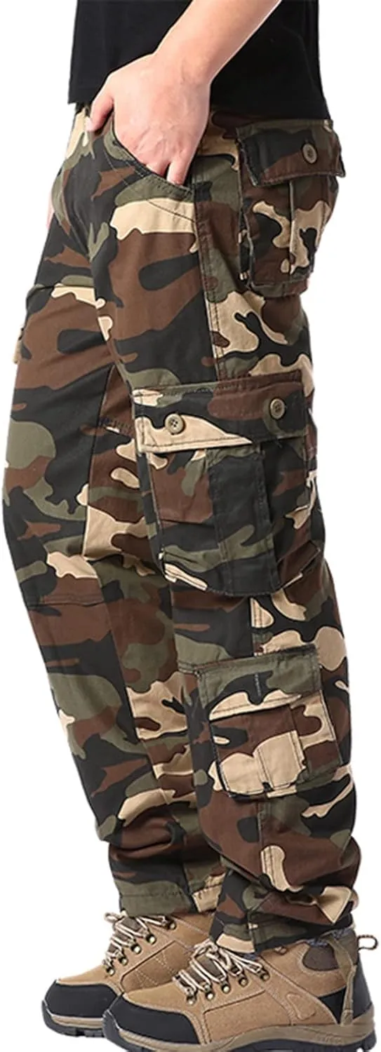 Cargo Sweatpants for Men Big and Tall Overalls Casual Pocket Sport Work Casual Trouser Pants Big and Tall Sweatpants