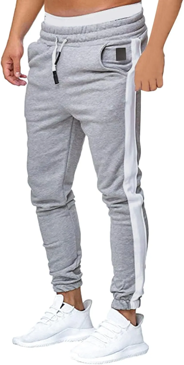 Cargo Sweatpants for Men Big and Tall Track Pants with Pockets Mens Cargo Sweatpants Heavyweight Fleece Jogger Pants