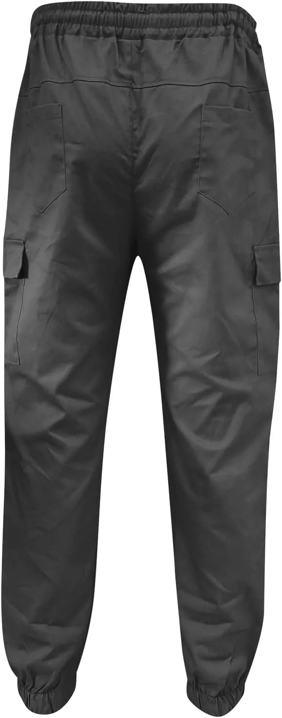 Cargo Sweatpants for Men Big and Tall with Pockets Men's Joggers Sweatpants Low Crotch Sweats Slim Fit Trousers Harem