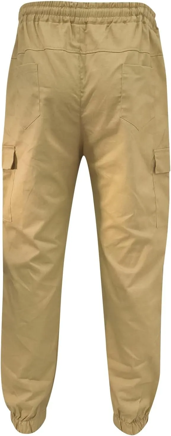 Cargo Sweatpants for Men Big and Tall with Pockets Men's Joggers Sweatpants Low Crotch Sweats Slim Fit Trousers Harem