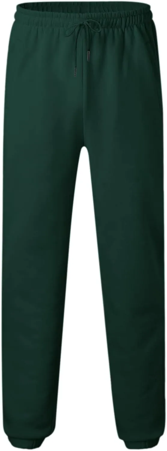 Cargo Trousers for Men Bottom Cargo Pants Elastic Waist Drawstring Baggy Joggers Mens Heavyweight Fleece Sweatpants