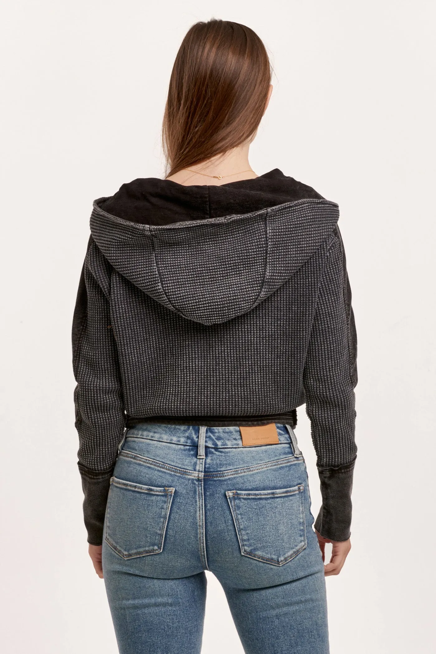 CARLY ZIP UP LONG SLEEVE JACKET BLACK