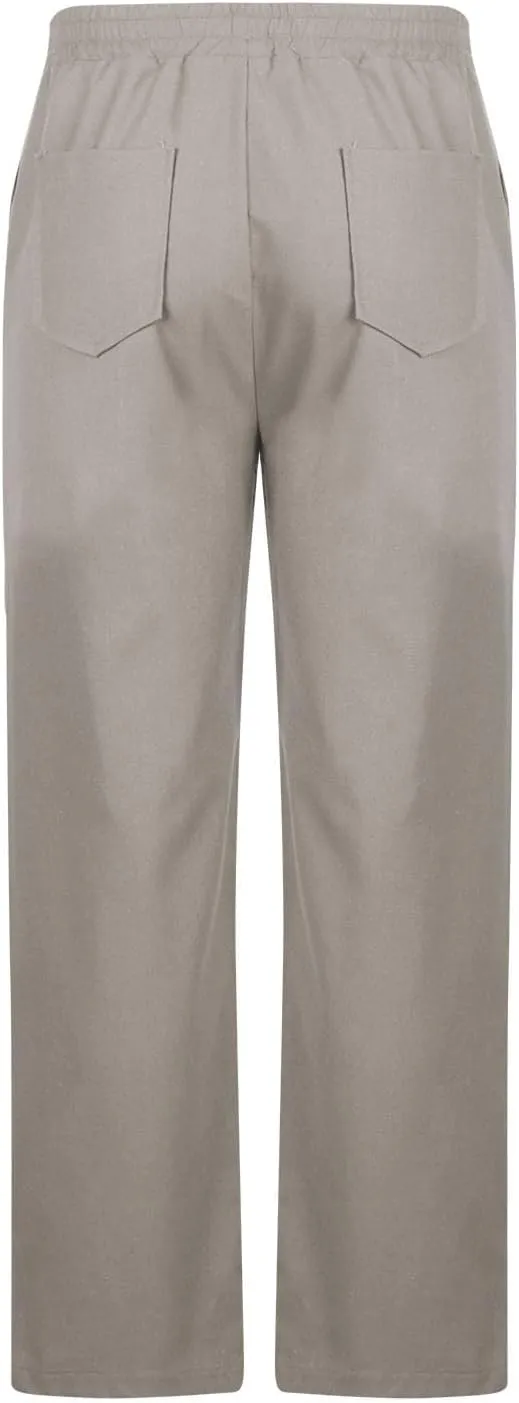 Casual Cotton and Linen Pants Men's Summer Elastic Waist Drawstring Slim-fit Tracksuit Pants 2025