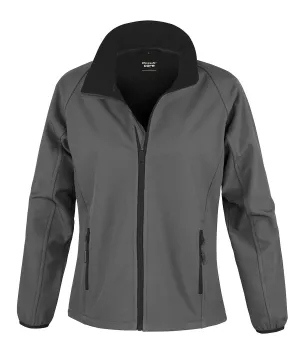 Charcoal/Black - Women's Core printable softshell jacket