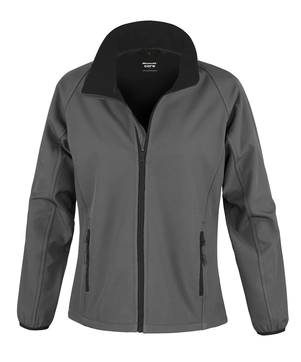 Charcoal/Black - Women's Core printable softshell jacket