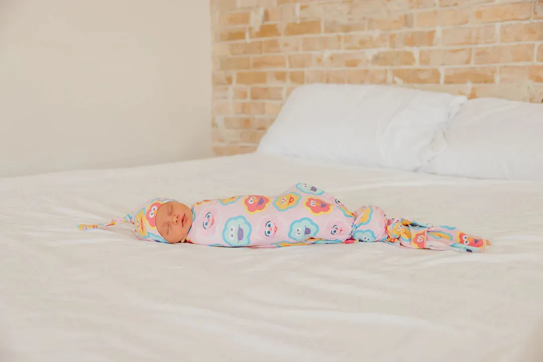 Copper Pearl: Knit Swaddle Blanket - Sesame Street: Abby & Pals