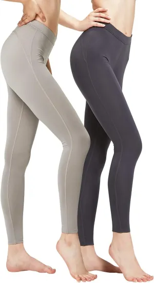 DEVOPS Women's 2 Pack Thermal Long Johns Underwear Leggings Pants