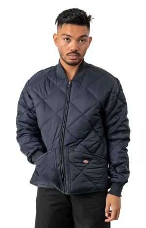 Diamond Quilted Nylon Jacket Men’s Dark Navy 61242Dn