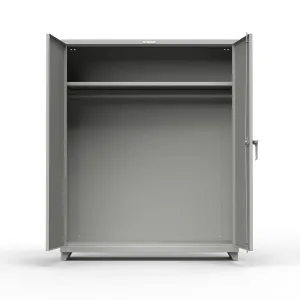 Extra Heavy Duty 14 GA Uniform Cabinet with Hanger Rod, 1 Shelf - 60 In. W x 24 In. D x 75 In. H