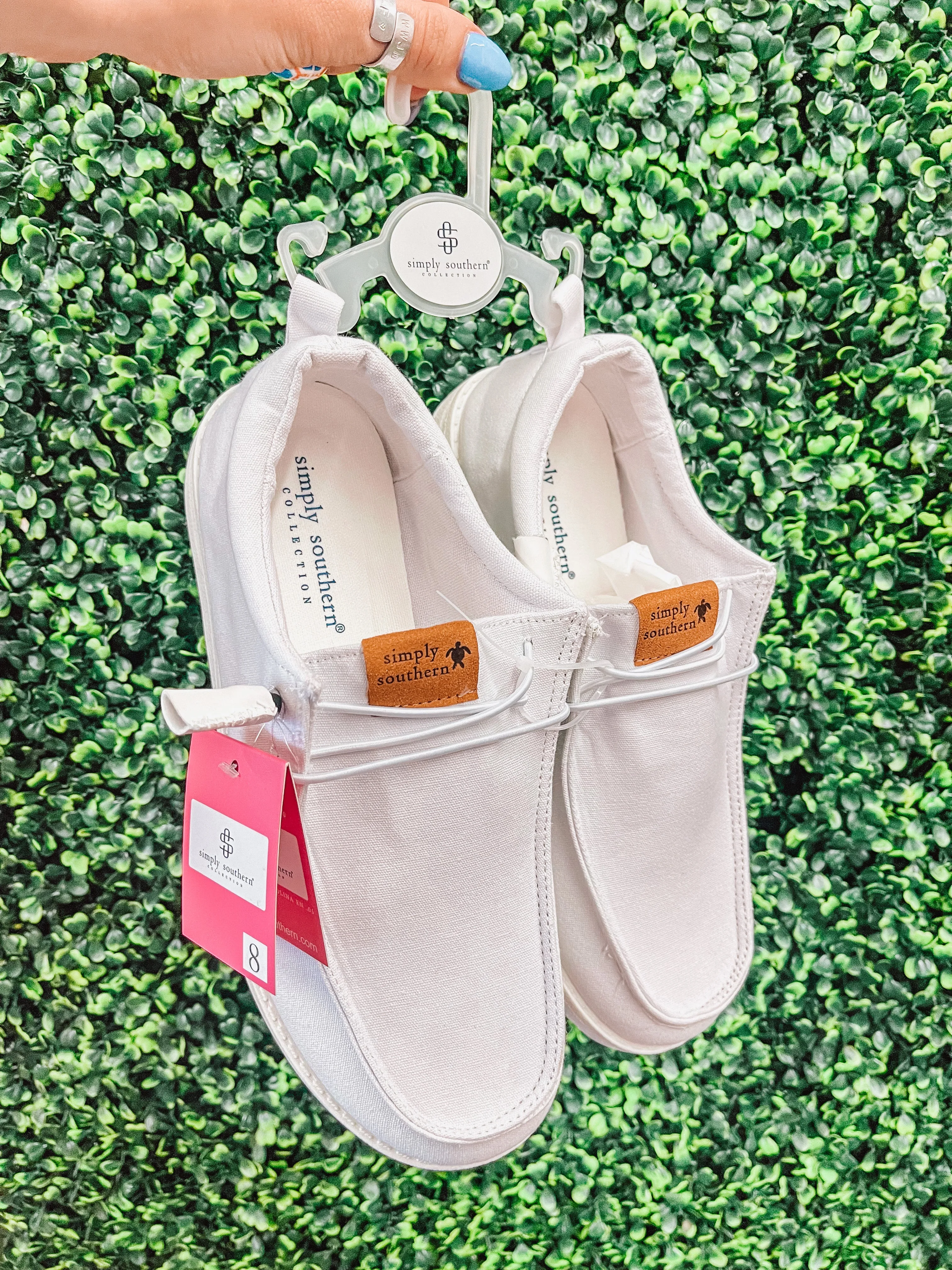 FINAL SALE - Simply Southern - Slip On Sneaker Shoes - White