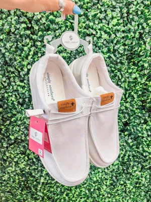 FINAL SALE - Simply Southern - Slip On Sneaker Shoes - White