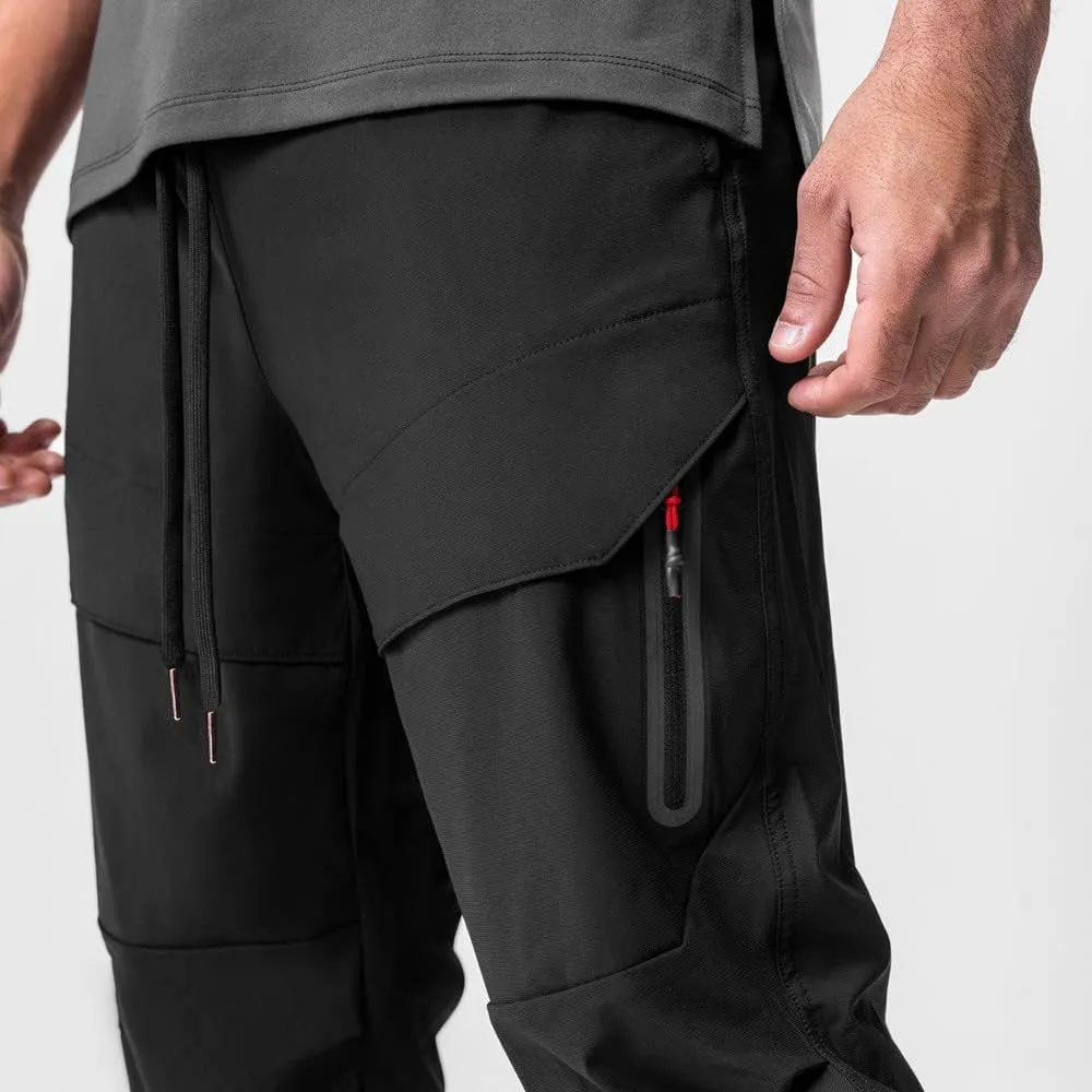 Finelylove Track Pants Men Slim Fit Athletic Jogger Sweatpants Elastic Waist Quick Dry Hiking Pants with Zip Pockets