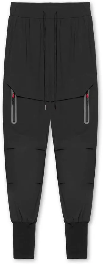 Finelylove Track Pants Men Slim Fit Athletic Jogger Sweatpants Elastic Waist Quick Dry Hiking Pants with Zip Pockets