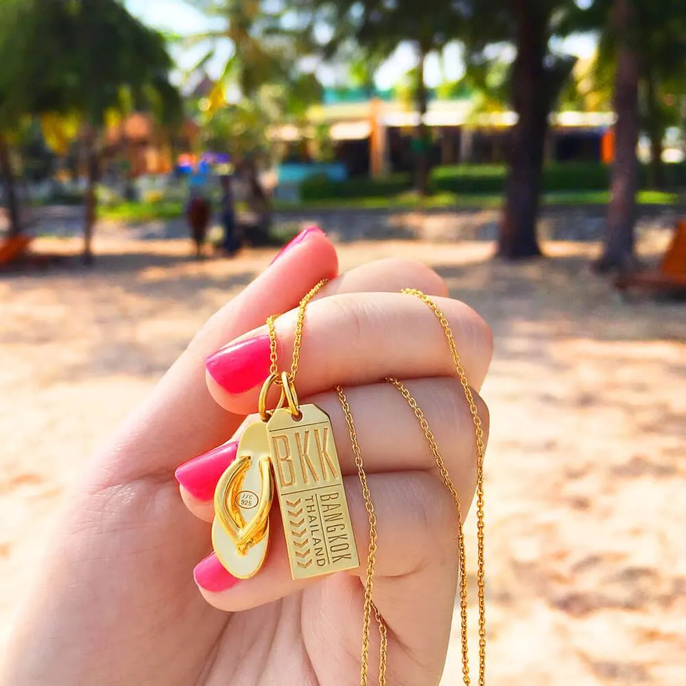 Flip-Flop Charm Solid Gold
