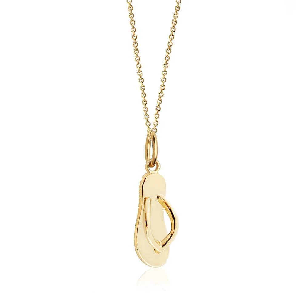 Flip-Flop Charm Solid Gold