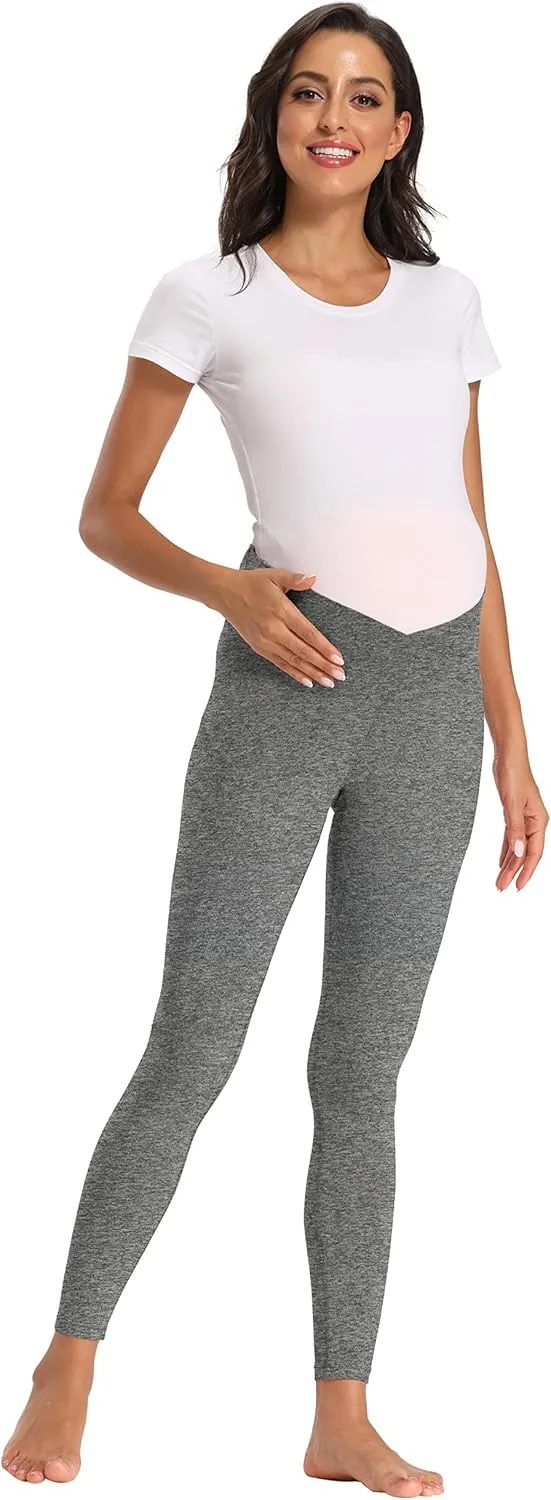 Foucome Women's Under The Belly Super Soft Support Maternity Leggings