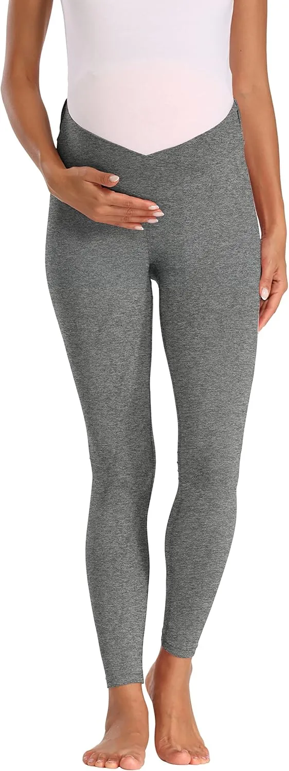 Foucome Women's Under The Belly Super Soft Support Maternity Leggings