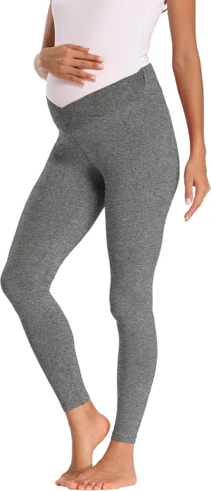 Foucome Women's Under The Belly Super Soft Support Maternity Leggings