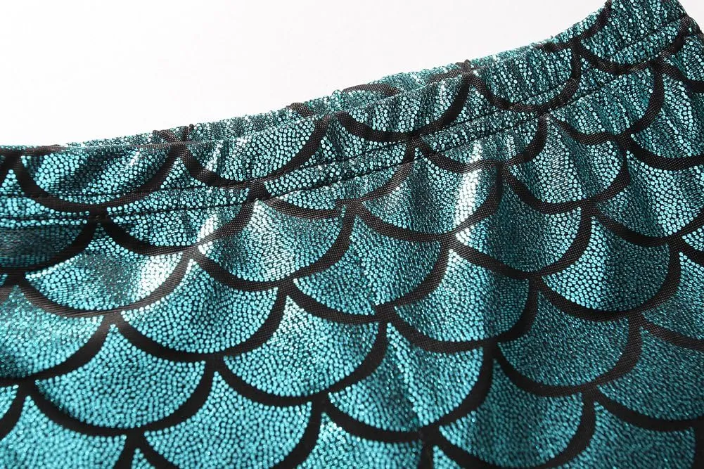 Frogwill Girls Mermaid Scale Leggings Fish Pants 3-11 Years