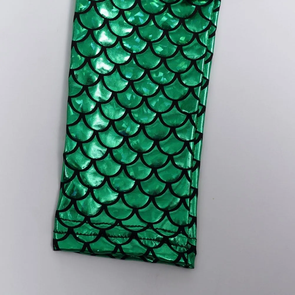 Frogwill Girls Mermaid Scale Leggings Fish Pants 3-11 Years