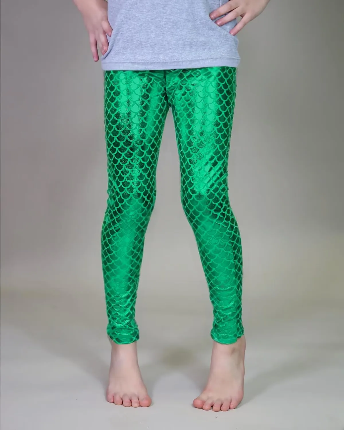 Frogwill Girls Mermaid Scale Leggings Fish Pants 3-11 Years