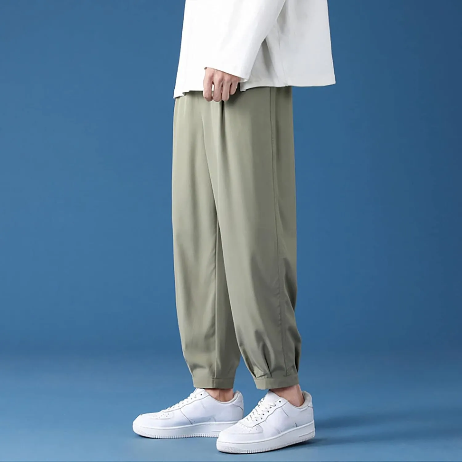 FZVYD Formal Pants for Men Mens Joggers Cargo Pants Fashion Casual Sweatpants Work Pants Drawstring Loose Trousers Pockets