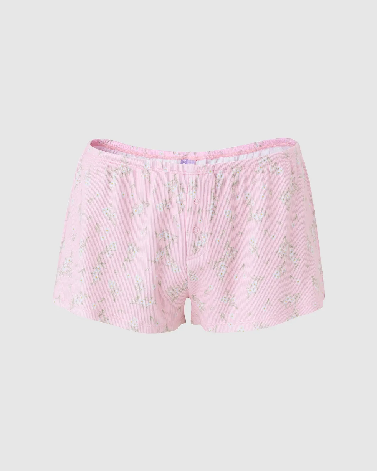 Garden Party Ribbed Sleep Short