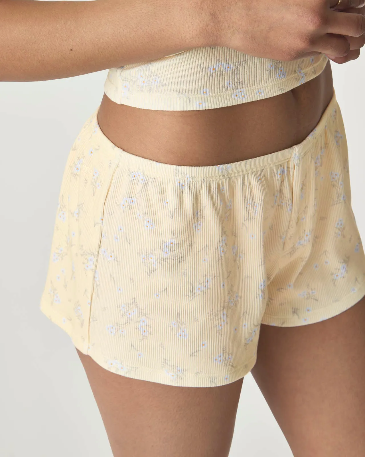 Garden Party Ribbed Sleep Short