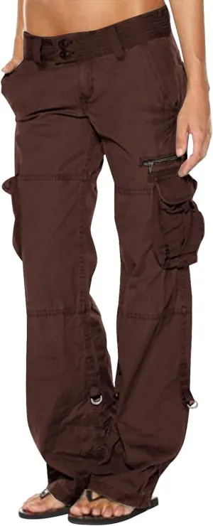 Gcvizuso Womens Cargo Joggers Pants Quick Dry Workout Pants Casual Hiking Trousers Elastic Waist Zipper Pocket Leggings
