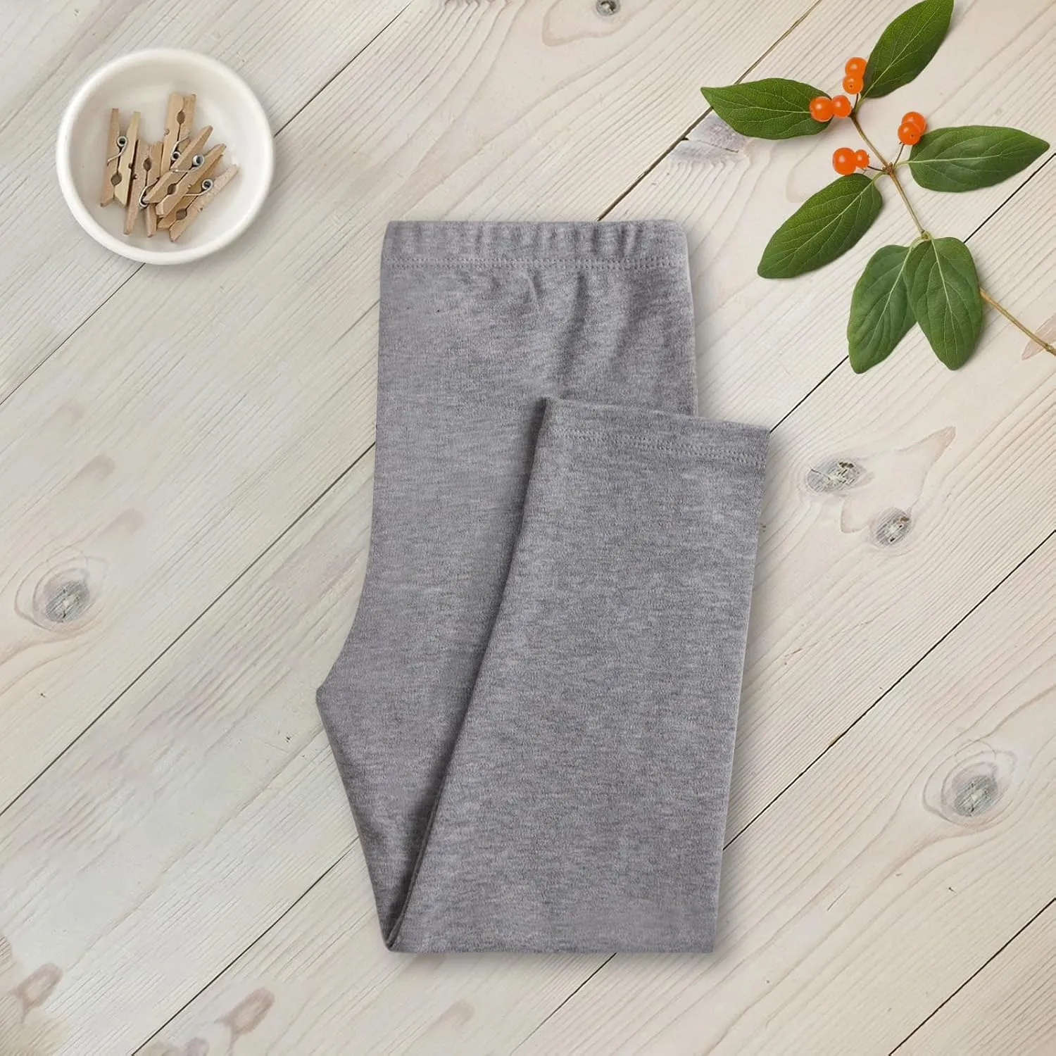 GLASH Kids Baby and Toddler Girls' 4-Pack Cotton Leggings