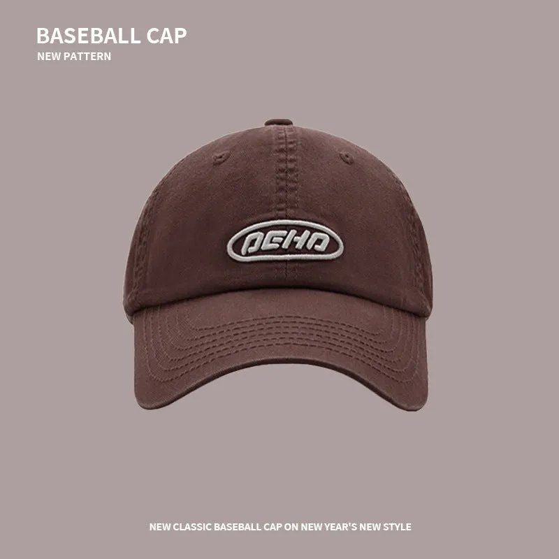Hat women's pure cotton high quality internet celebrity ins trendy peaked cap style couple versatile street style trendy big head circumference baseball
