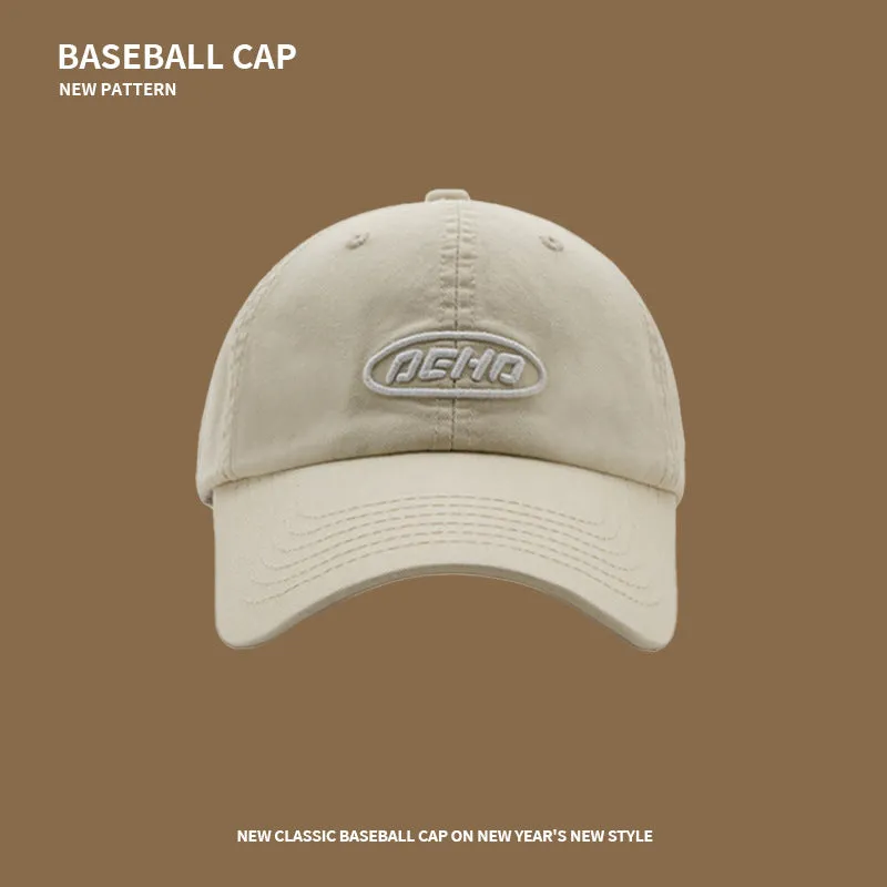 Hat women's pure cotton high quality internet celebrity ins trendy peaked cap style couple versatile street style trendy big head circumference baseball