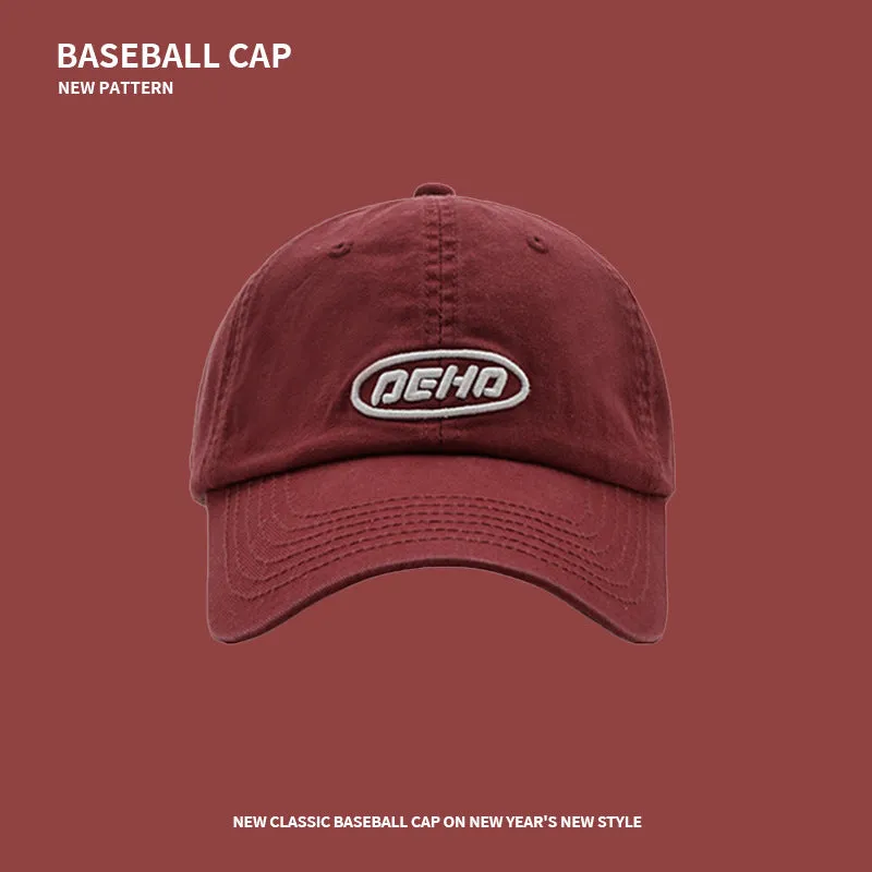 Hat women's pure cotton high quality internet celebrity ins trendy peaked cap style couple versatile street style trendy big head circumference baseball