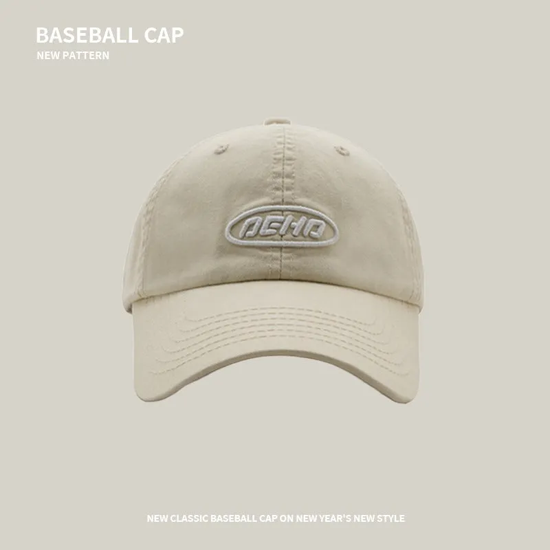Hat women's pure cotton high quality internet celebrity ins trendy peaked cap style couple versatile street style trendy big head circumference baseball