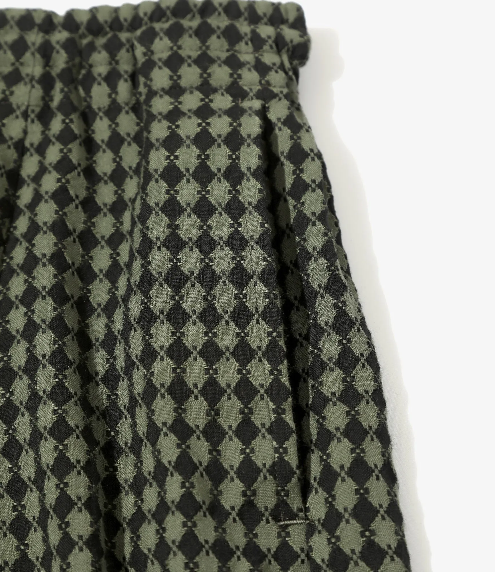 Optimized Title: Green Diamond Jacquard Shorts - High Definition Print